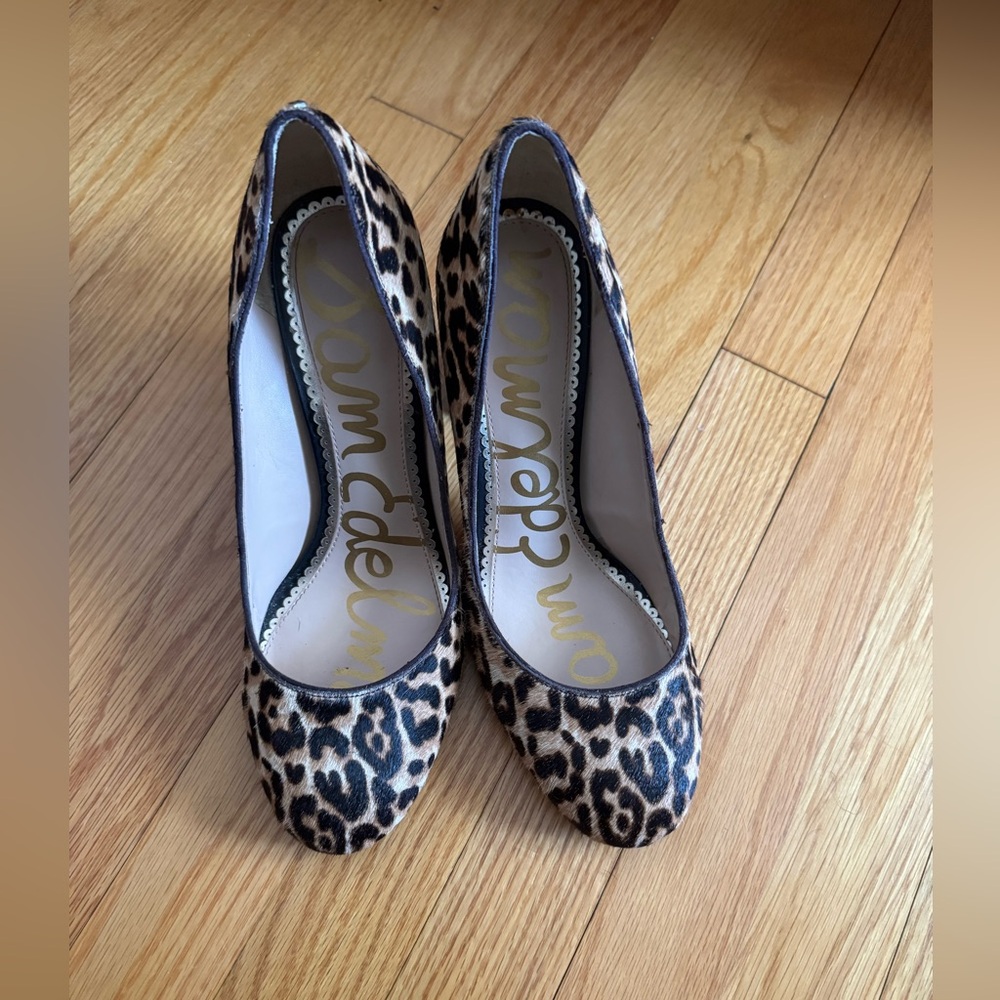 Sam Edelman- Women’s Leopard Print, Block heel shoes. Size 8 - Picture 1 of 7